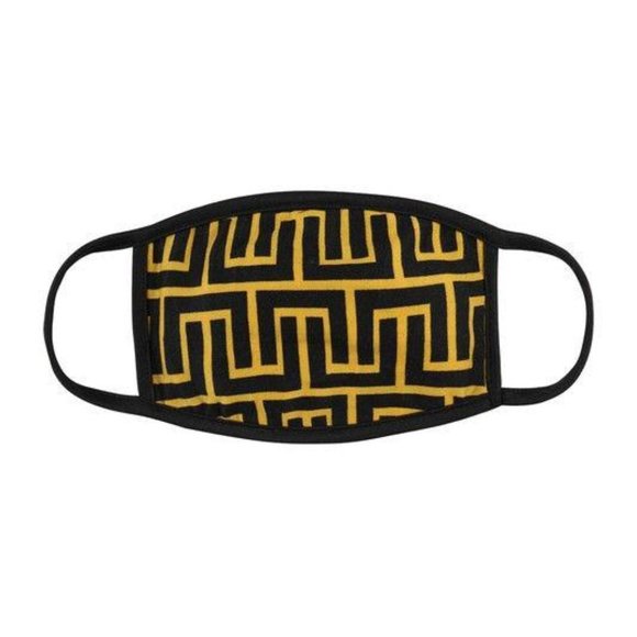 Yellow Abstract Face Mask - Picture 1 of 7